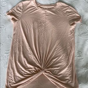 Pink top with knot in front
